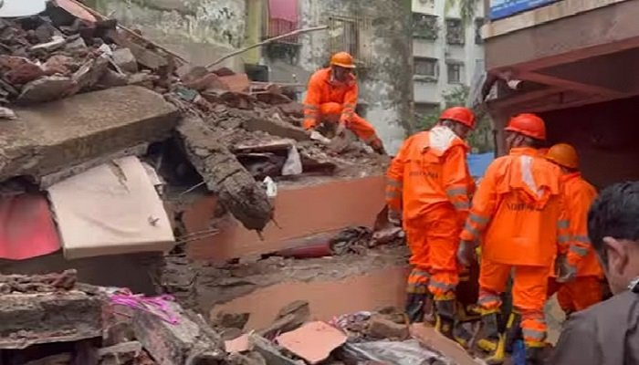 three storey building collapsed