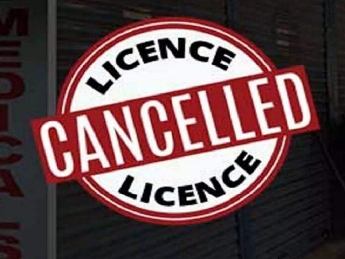 License cancelled