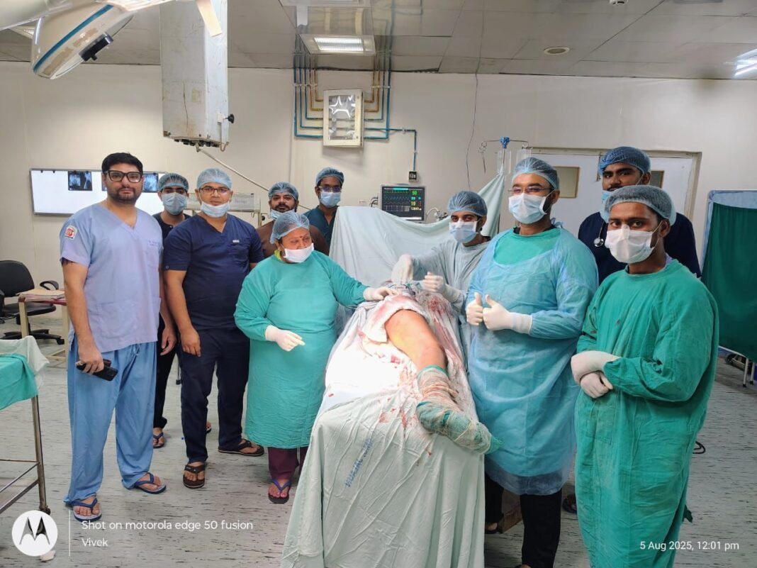 Woman hip replacement