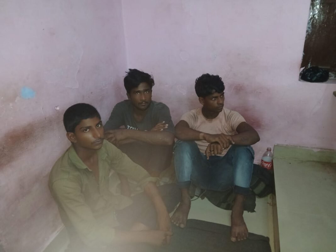 तीनों को पकड़ लिया