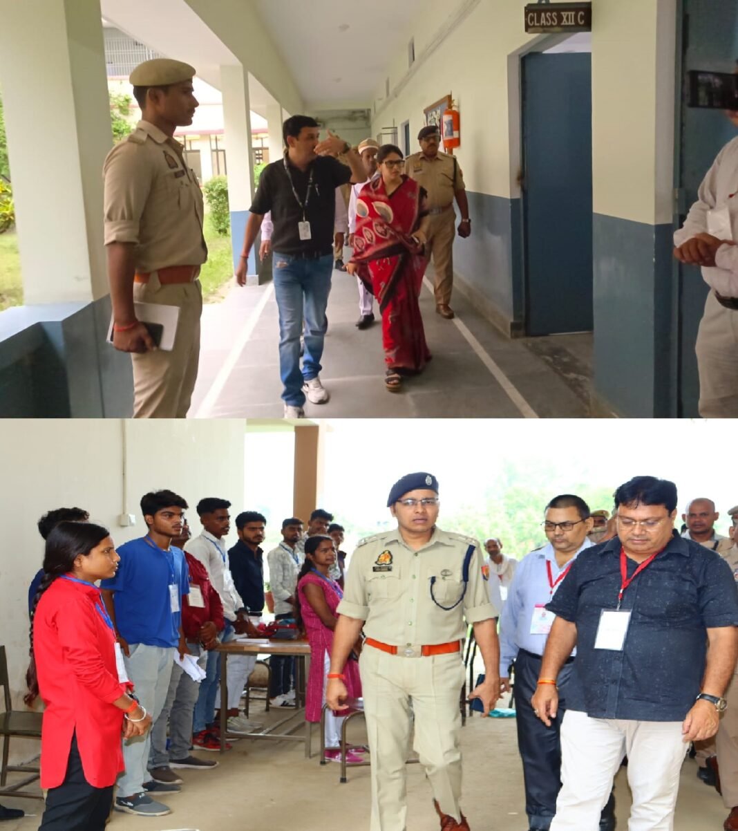 पीईटी के परीक्षा केन्द्रों का DM-SP ने किया निरीक्षण पीईटी के परीक्षा केन्द्रों का DM-SP ने किया निरीक्षण