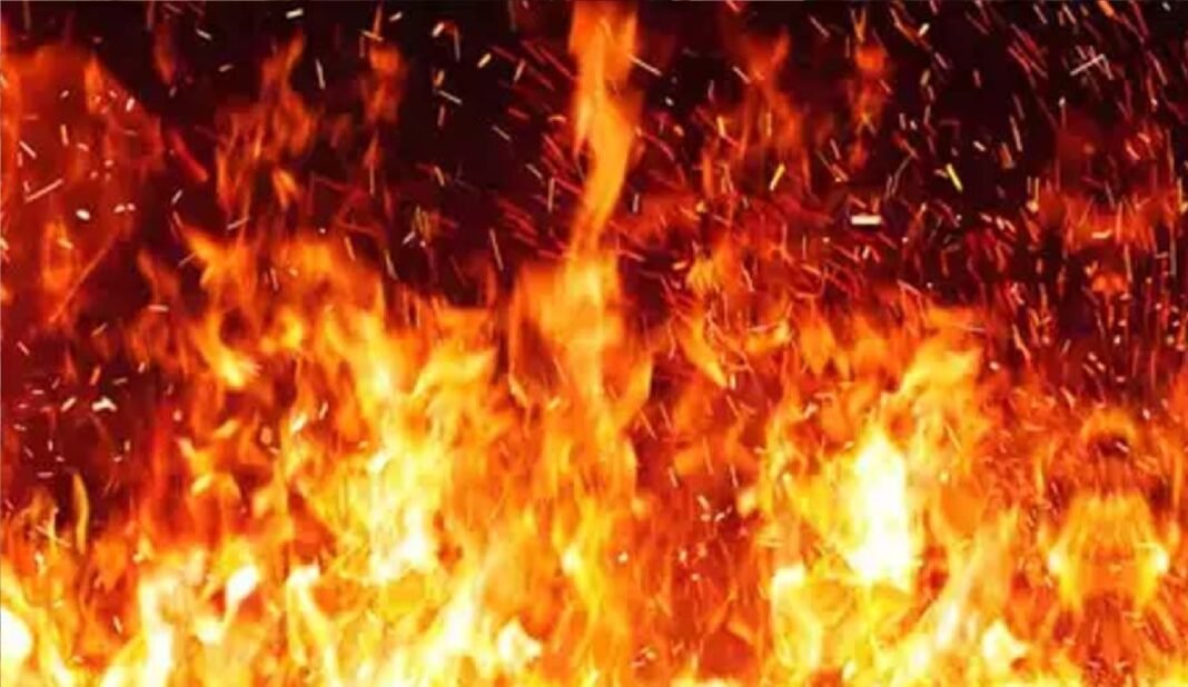 Massive fire