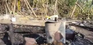गांव हेतमपुर में एक झोपड़ी में आग लगने से पूरा घर गृहस्थी का सामान जलकर राख