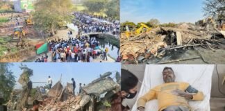 निर्माणधीन मकान बना काल, भरभराकर गिरा लिंटर, मलबे में दबने से एक बच्चे की मौत, 11 लोग घायल