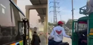 DTC बस और चलती गाड़ियों का दरवाजा खोलने वाला बाइक सवार गिरफ्तार