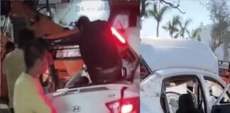 बेतूल में सड़क हादसा, सड़क किनारे खड़ी क्रेन में जा घुसी तेज रफ्तार कार, तीन की मौत, दो गंभीर रूप से घायल