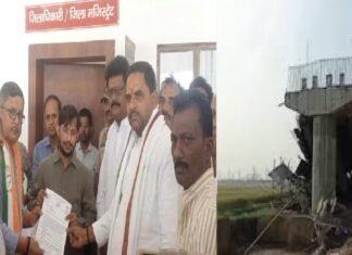 बनौलीखुर्द में निर्माणाधीन ओवरब्रिज गिरने पर कांग्रेस ने भाजपा पर साधा निशाना, उच्च स्तरीय जांच के लिए सौंपा ज्ञापन