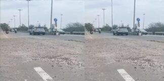 ग्रीन कॉरिडोर सड़क धंसी, मरम्मत में लापरवाही