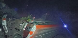 रेलवे पुल पर भीषण हादसा: ट्रक से टकराकर पुल से नीचे गिरी रोडवेज बस, 12 यात्री घायल, मची अफरा-तफरी