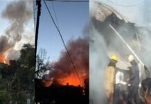 कसौली के हेरिटेज मार्केट में लगी भीषण आग, 8 दुकानें जलकर राख