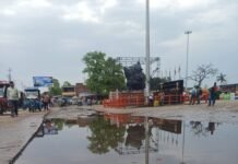 महाराणा प्रताप की मूर्ति के सामने जलभराव बना बड़ी समस्या, अनावरण से पहले व्यवस्थाओं पर उठे सवाल