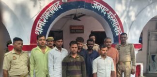 शांति व्यवस्था भंग करने के आरोप में सात लोगों पर पुलिस की कार्रवाई