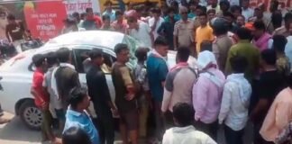 त्रिलोचन महादेव मंदिर के पास भीड़ में जा घुसी तेज रफ्तार कार, 5 श्रद्धालु घायल