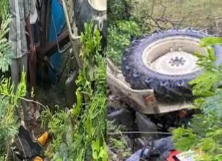 सीतापुर में सड़क हादसा, बाइक और ट्रैक्टर की जोरदार टक्कर, 2 लोगों की मौत