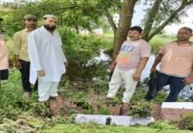 ईदगाह परिसर में नाले का पानी भर जाने से स्थानीय लोगों में नाराजगी