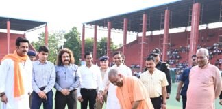 सीएम नें पीडब्ल्यूडी परियोजनाओं की समीक्षा के बाद स्पोर्ट्स कॉलेज पहुंचकर किया निरीक्षण