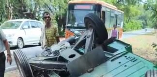 झांसी में सड़क हादसा, सवारियों से भरी ऑटो अनियंत्रित होकर पलटी, 6 लोग घायल
