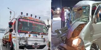 गलत दिशा में जा रही कार की टक्कर से चार की मौत