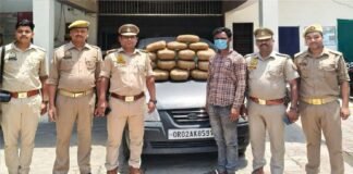 बिहार से वाराणसी ले जाई जा रही 10 लाख का गांजा बरामद, एक शातिर तस्कर गिरफ्तार