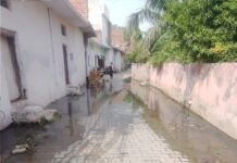 नाला निर्माण के बीच पानी का निकास बंद, बढ़पुर व आवास विकास में जलभराव; बरसात से पहले बढ़ी लोगों की चिंता