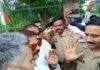 छात्रों की गूंज कार्यक्रम में जुटे सैकड़ों छात्र, मार्च रोकने पर कांग्रेसियों का धरना