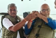 राजपूत रेजिमेंट किला घाट पर वैदिक रीति से हुआ अस्थि विसर्जन