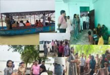पानी के बीच पहुंचा प्रशासन: डीएम डॉ. अंकुर लाठर और एसपी आरती सिंह ने मोटरबोट से बाढ़ प्रभावित गांवों का किया निरीक्षण