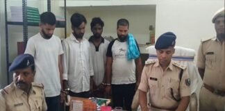 सहरसा में 144 लीटर प्रतिबंधित कोडिन युक्त सीरप के साथ चार तस्कर गिरफ्तार