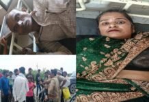 डंपर की चपेट में आने से बाइक सवार दंपती घायल, महिला रेफर