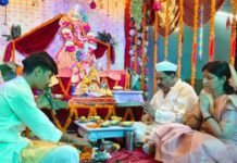 भव्य गणेश शोभायात्रा में उमड़ा आस्था का सैलाब, पुष्पवर्षा से हुआ स्वागत
