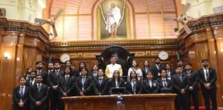 रामा यूनिवर्सिटी के विधि विद्यार्थियों ने विधानसभा अध्यक्ष सतीश महाना से किया संवाद