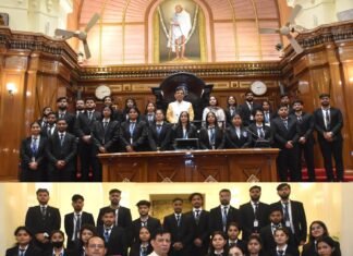रामा यूनिवर्सिटी के विधि विद्यार्थियों ने विधानसभा अध्यक्ष सतीश महाना से किया संवाद