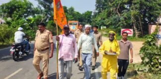 गांधी-शास्त्री जयंती पर अयोध्या के लिए पदयात्रा रवाना